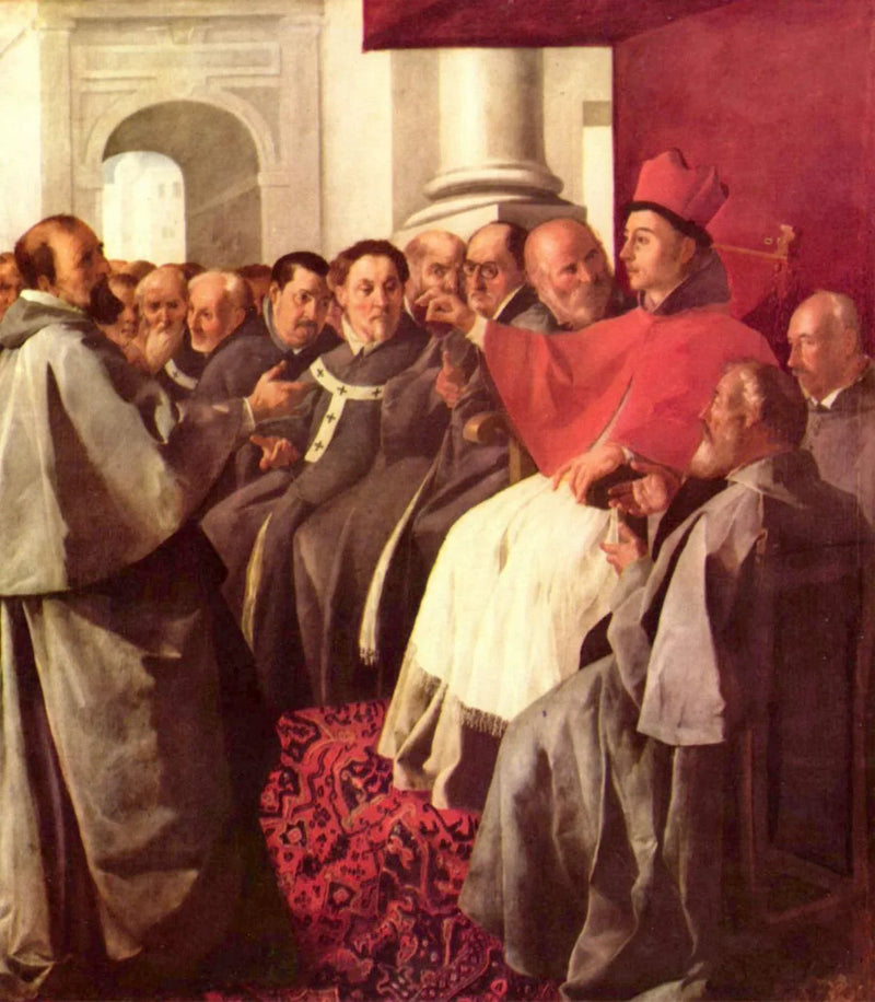 Saint Bonaventura auf dem Konzil von Lyon - Francisco de Zurbarán