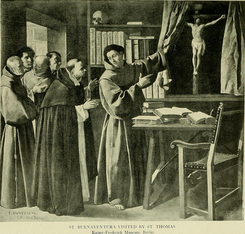 Saint Bonaventura und Thomas von Aquin vor dem Kreuz - Francisco de Zurbarán