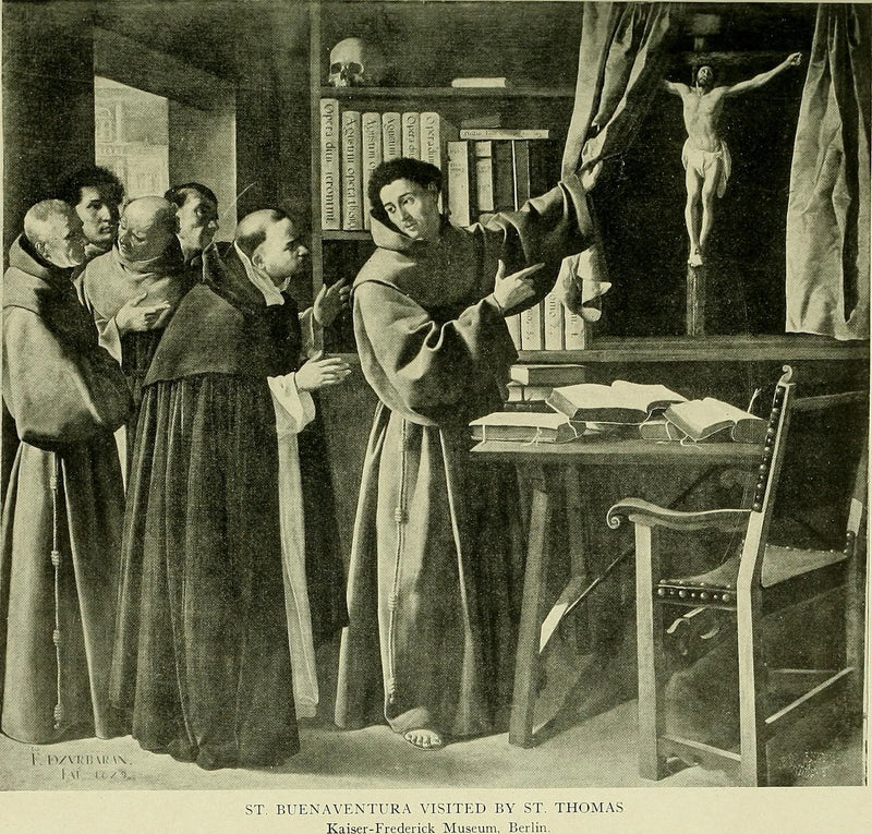 Saint Bonaventura und Thomas von Aquin vor dem Kreuz - Francisco de Zurbarán