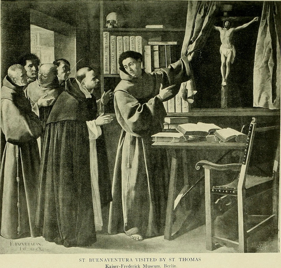 Saint Bonaventura und Thomas von Aquin vor dem Kreuz - Francisco de Zurbarán