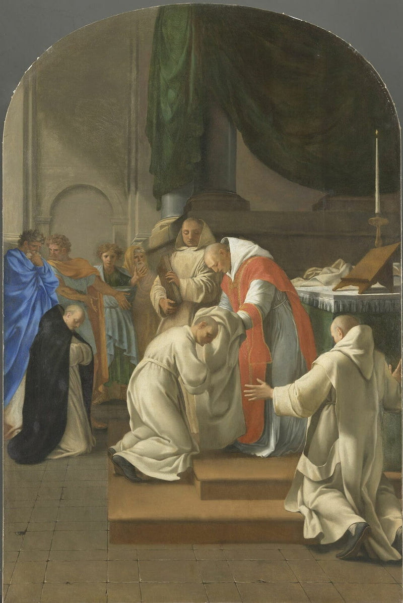 Saint Bruno kleidet mehrere Personen - Eustache Le Sueur