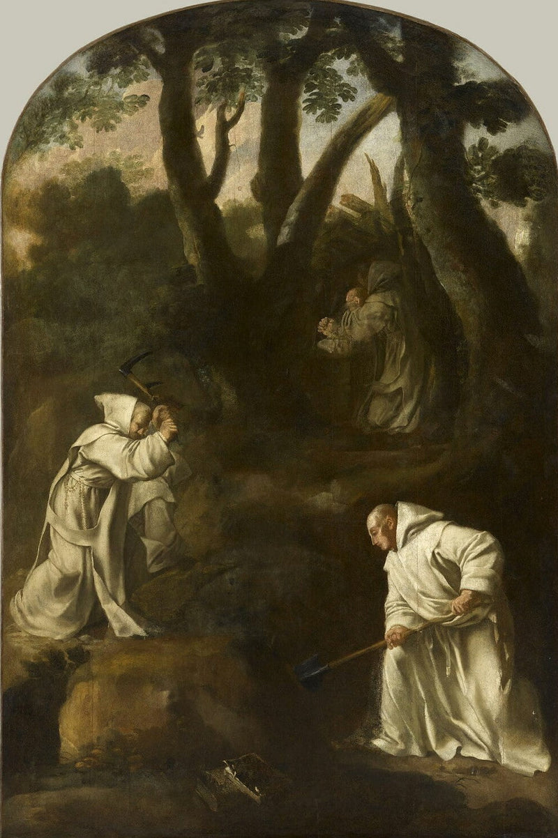 Heiliger Bruno im Gebet in seinem Oratorium - Eustache Le Sueur