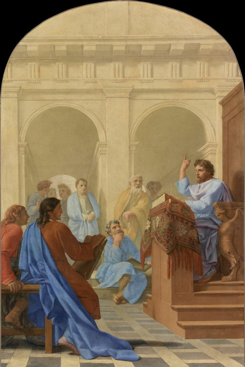 Saint Bruno lehrt Theologie in den Schulen von Reims - Eustache Le Sueur