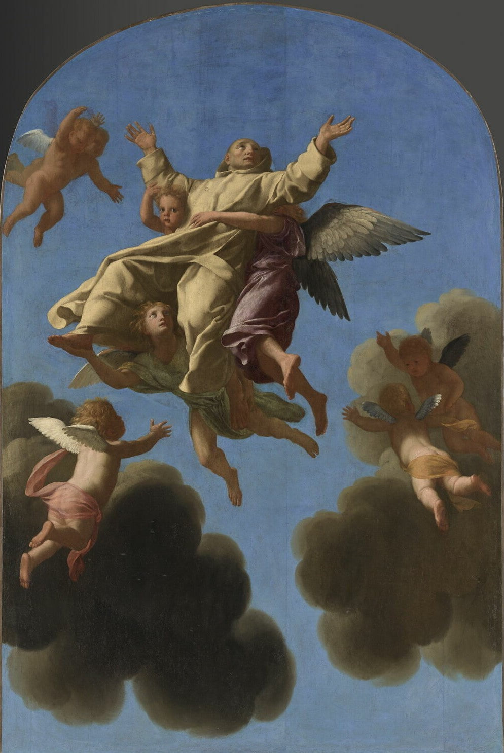Saint Bruno est enlevé au ciel - Eustache Le Sueur image 1 reproduction d’œuvre d’art à l’huile