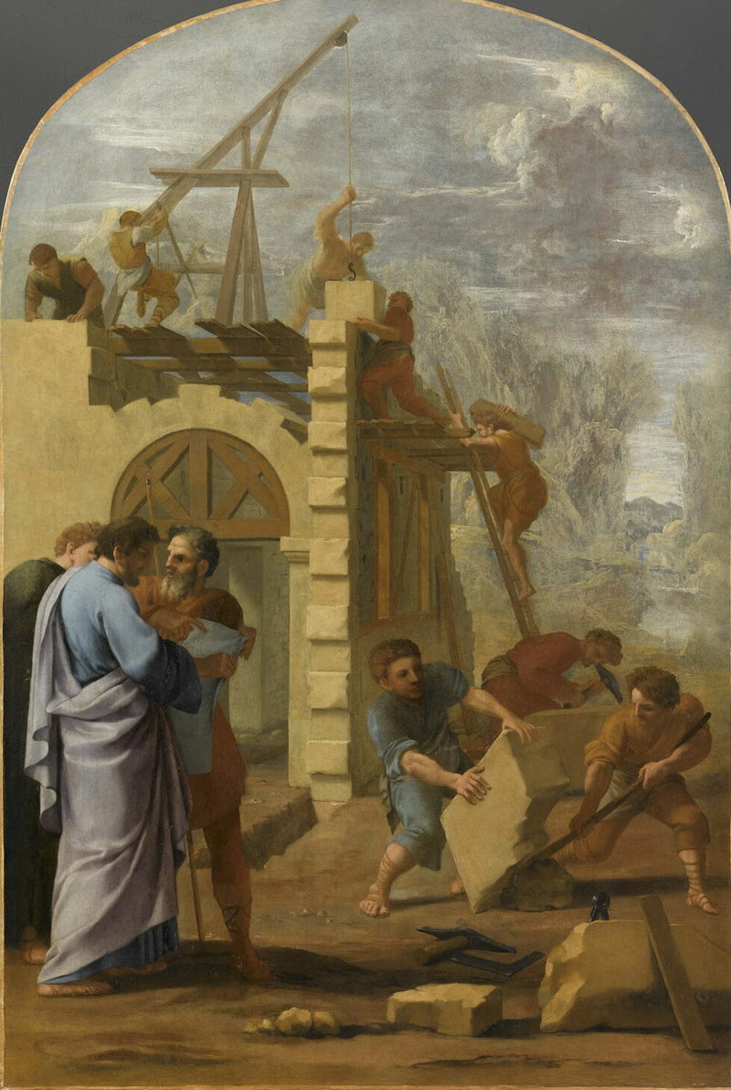 Der heilige Bruno lässt das Kloster bauen - Eustache Le Sueur