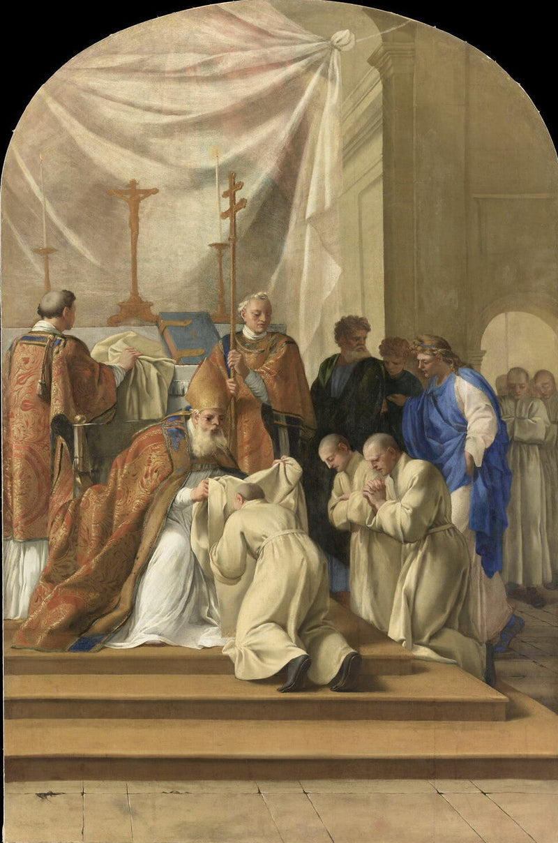 Saint Bruno nimmt das monastische Habit - Eustache Le Sueur