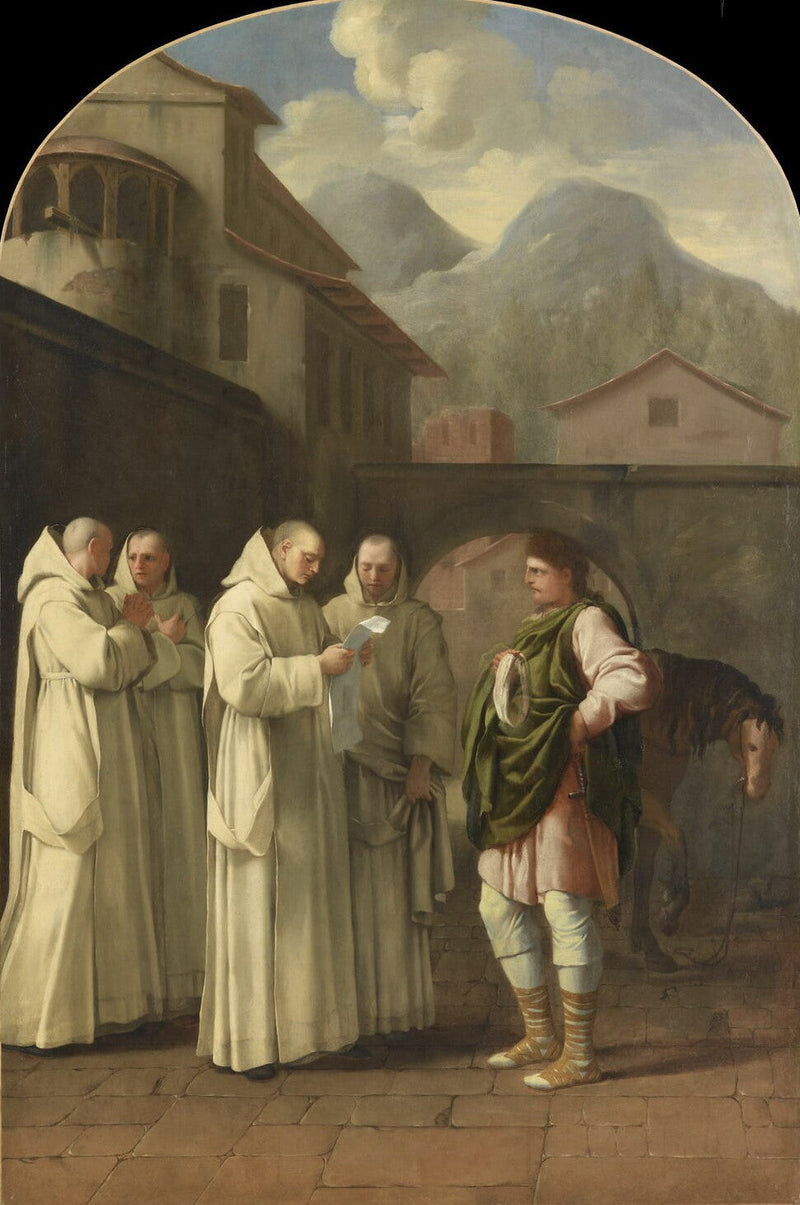 Saint Bruno erhält eine Nachricht vom Papst - Eustache Le Sueur
