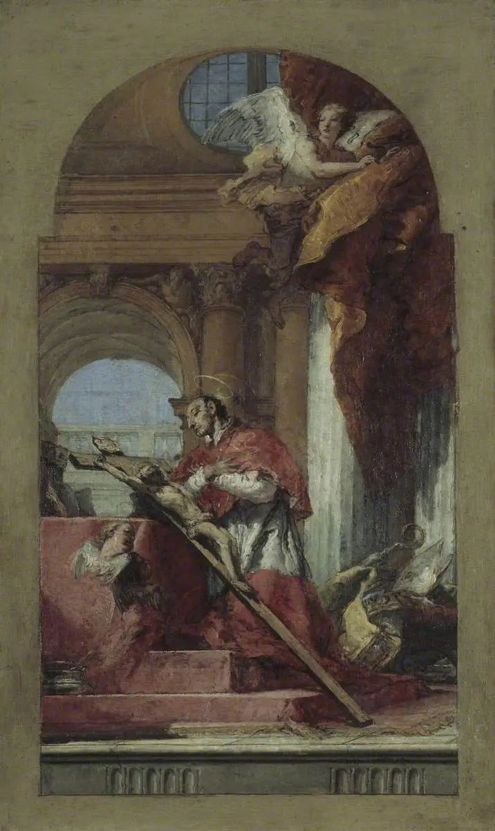 Saint Charles Borromée meditierend über das Kruzifix - Giovanni Battista Tiepolo