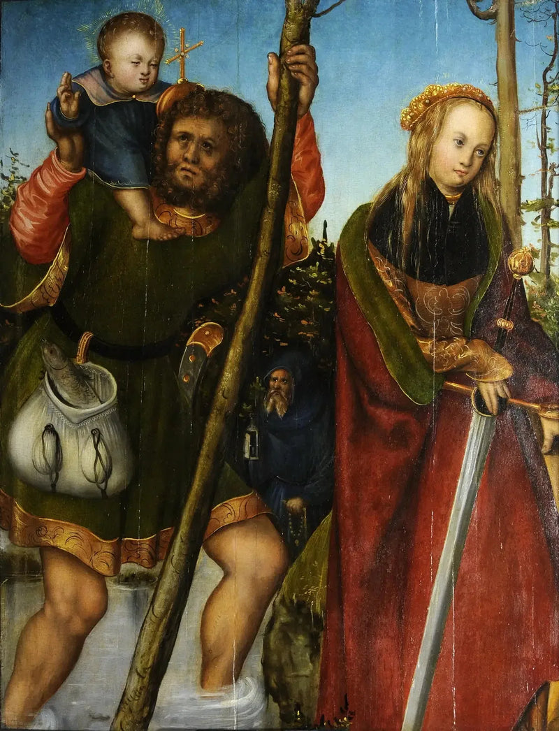 Sankt Christophorus und Heilige Katharina - Lucas Cranach der Ältere
