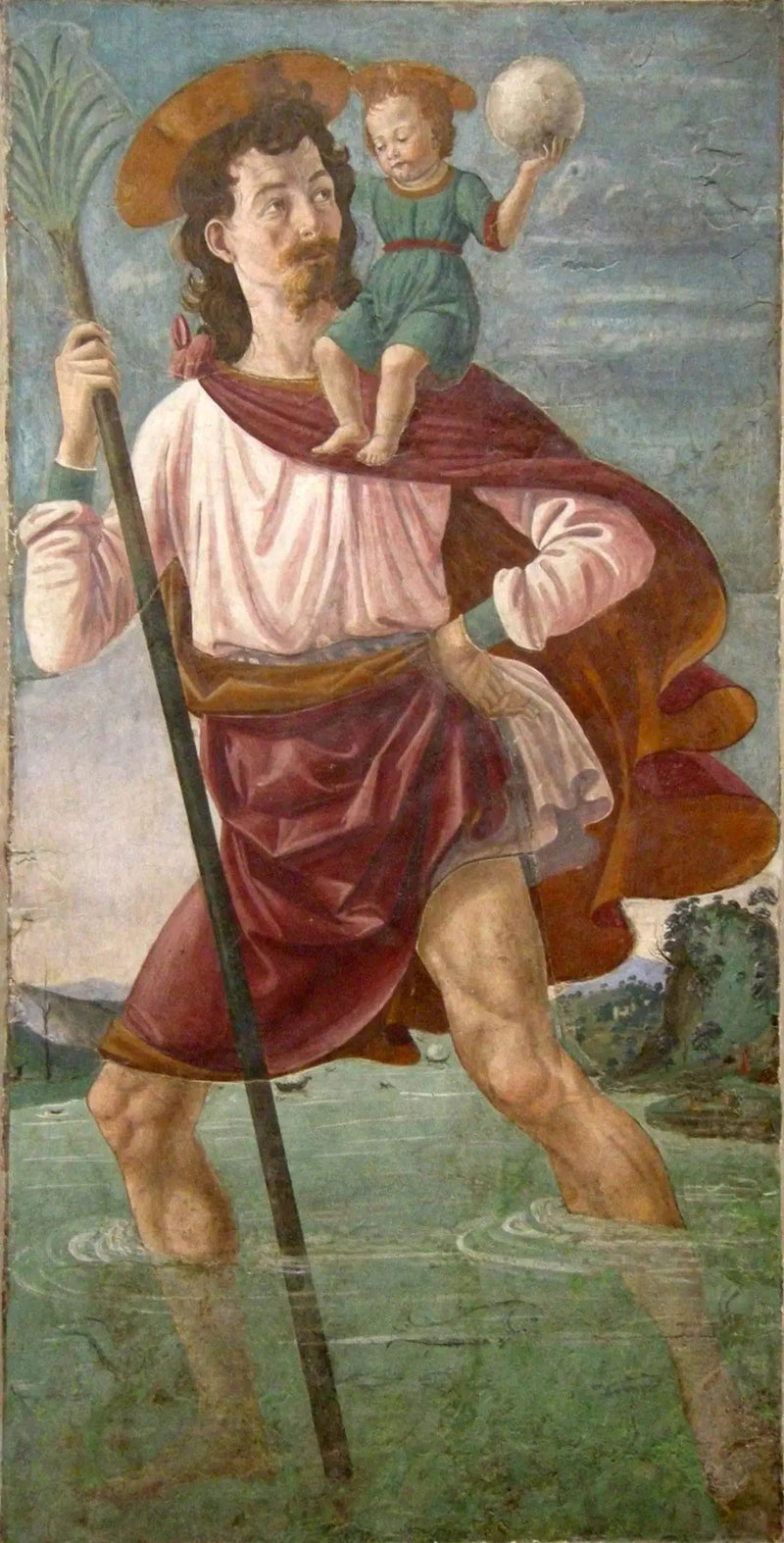 Heiliger Christophorus mit dem Jesuskind - Domenico Ghirlandaio