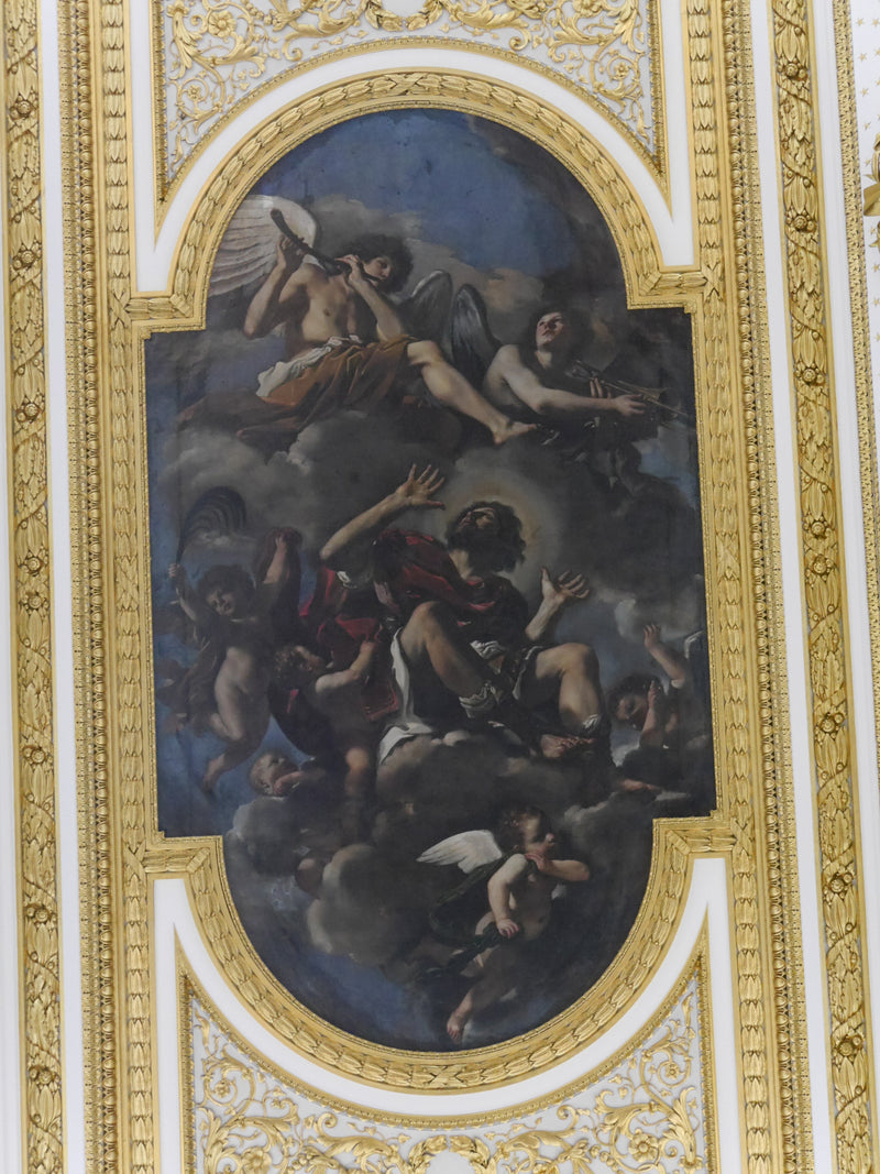 Heiliger Chrysogonus, vom Himmel getragen von Engeln - Guercino