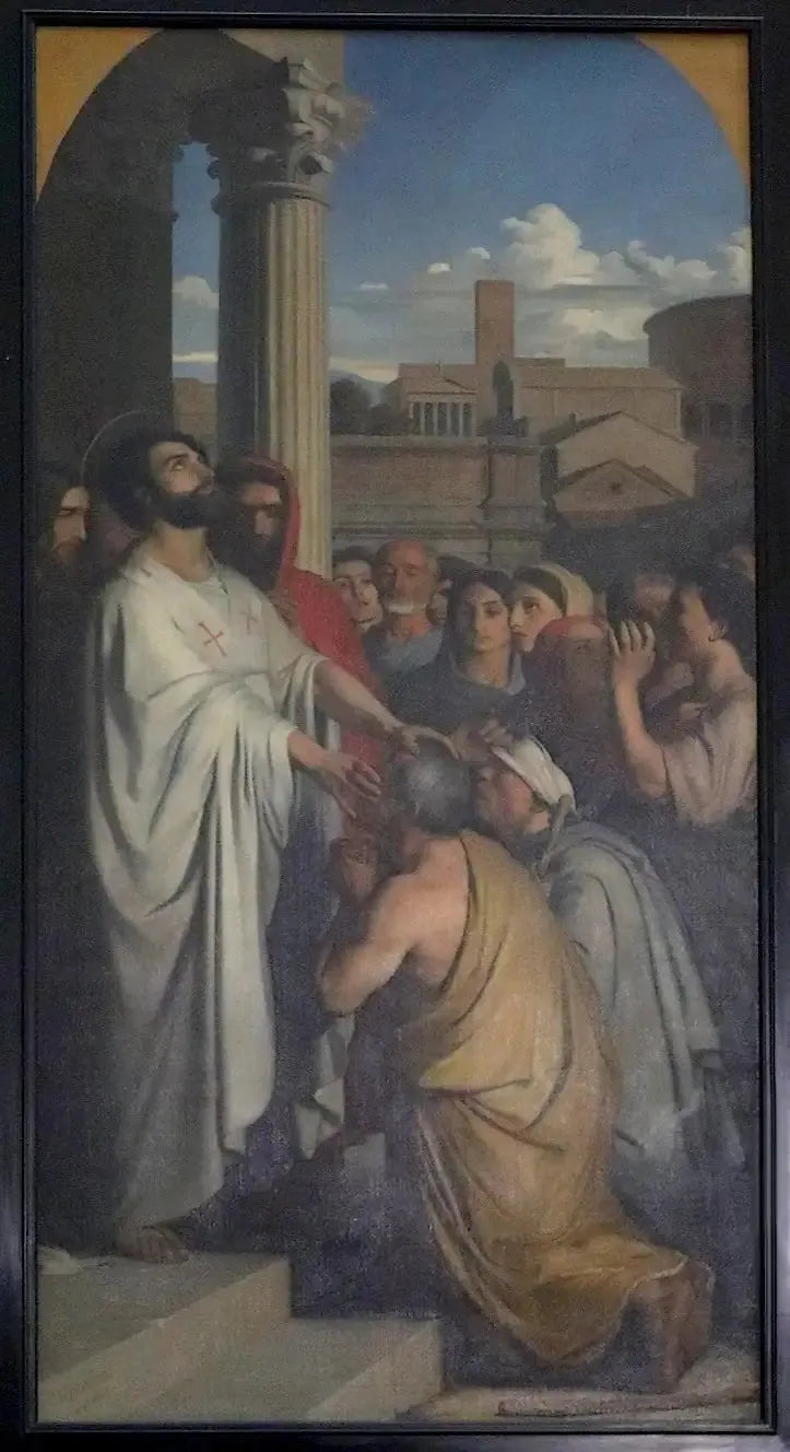 Heilung der Blinden durch Saint Clair - Hippolyte Flandrin
