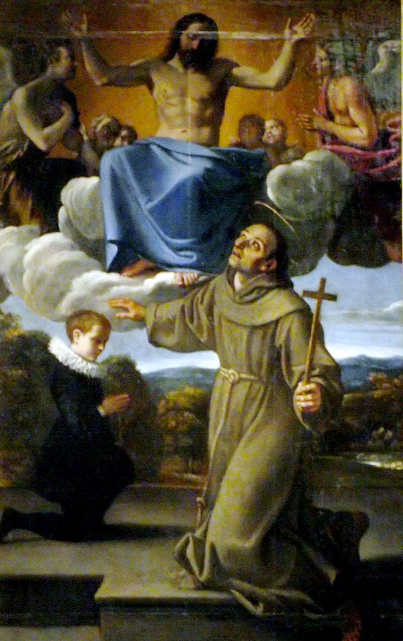 Saint Diego d'Alcalá präsentiert dem Christus den Sohn von Juan de Herrera - Annibale Carracci