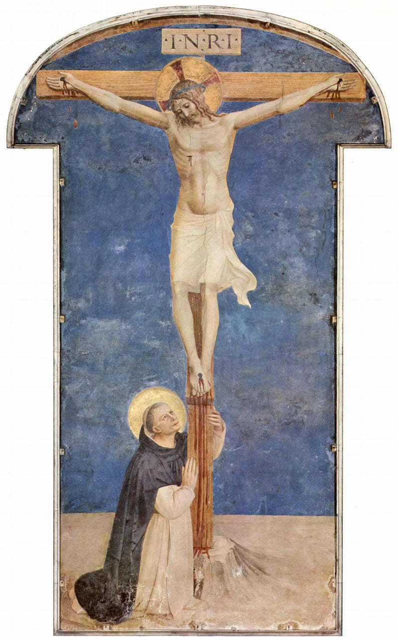 Saint Dominique verehrend die Kreuzigung - Fra Angelico