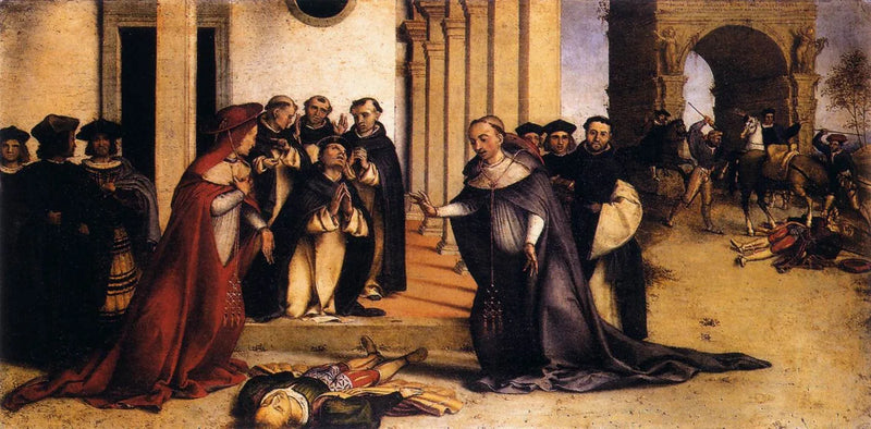 Saint Dominique schuf Napoleon Orsini - Lorenzo Lotto
