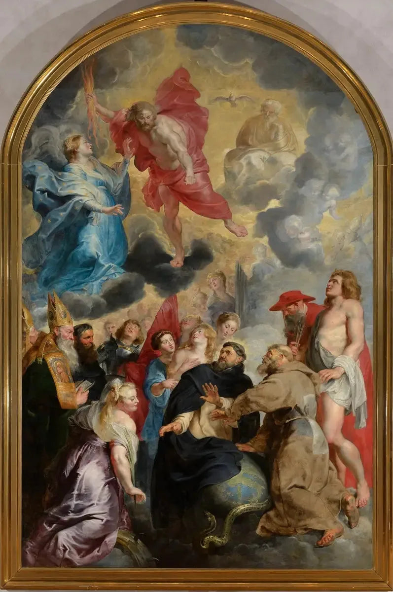 Sankt Dominikus und Sankt Franziskus, die die Welt vor dem Zorn Christi bewahren - Peter Paul Rubens