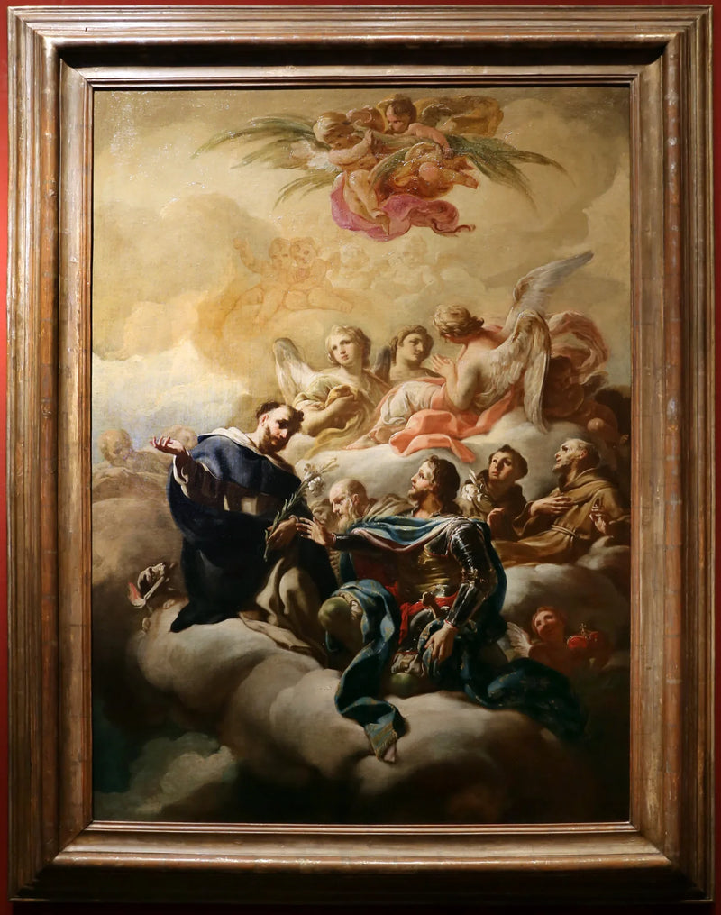 Saint Dominique, Saint Louis, Saint Antoine de Padoue und Saint Franz von Assisi - Corrado Giaquinto