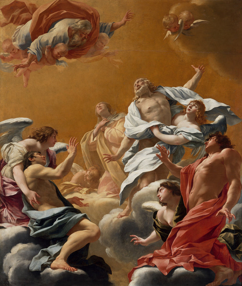 Sankt Eustachius und seine Familie in den Himmel erhoben - Simon Vouet
