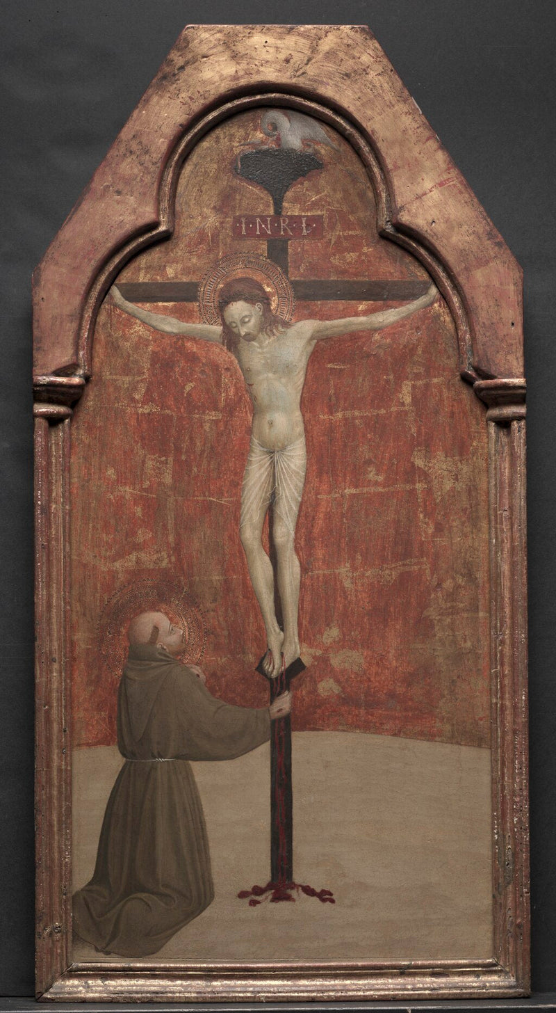 Der kniende Franziskus vor dem gekreuzigten Christus - Stefano di Giovanni (Sassetta)