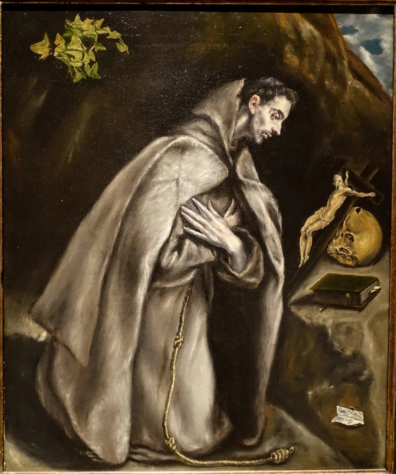 Saint François knieend in Meditation - El Greco