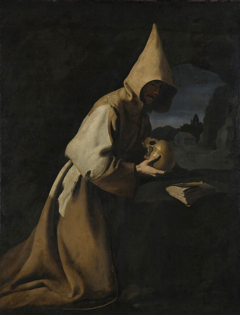 Der kniende heilige Franziskus in Meditation - Francisco de Zurbarán