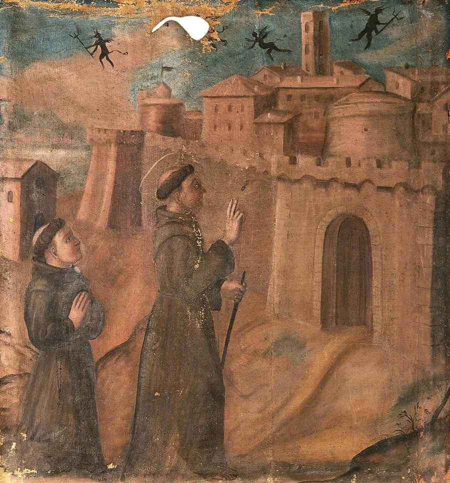 Sankt Franziskus jagt die Dämonen - Giotto