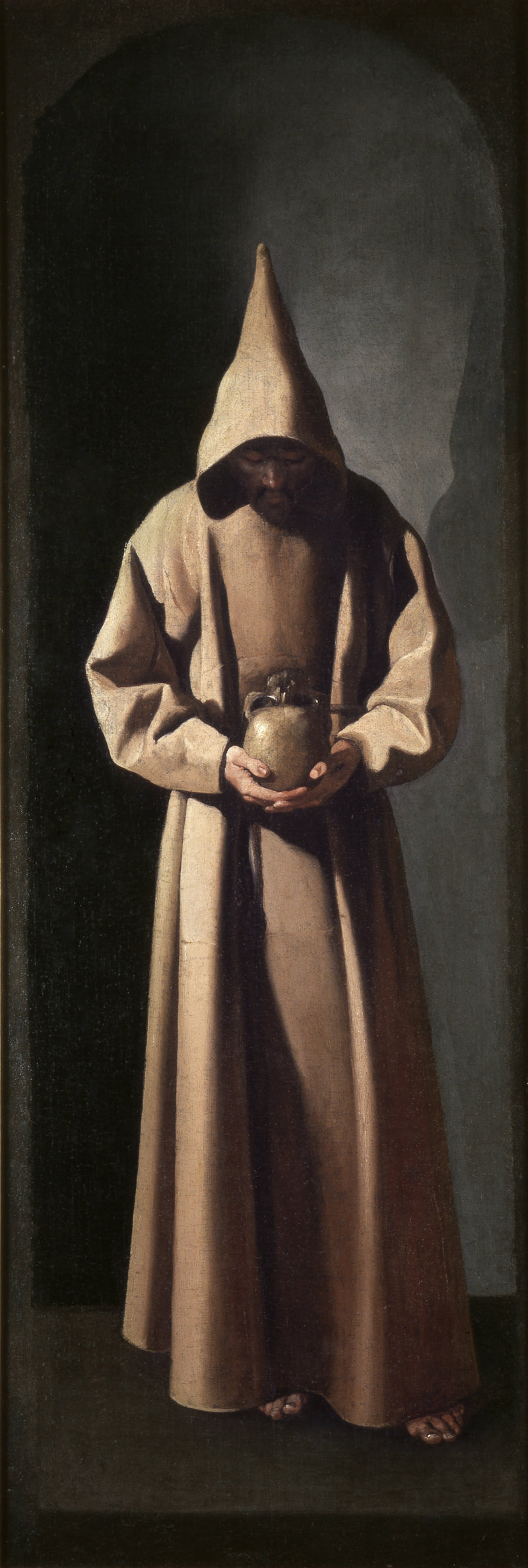 Franziskus im Nachdenken über einen Schädel - Francisco de Zurbarán