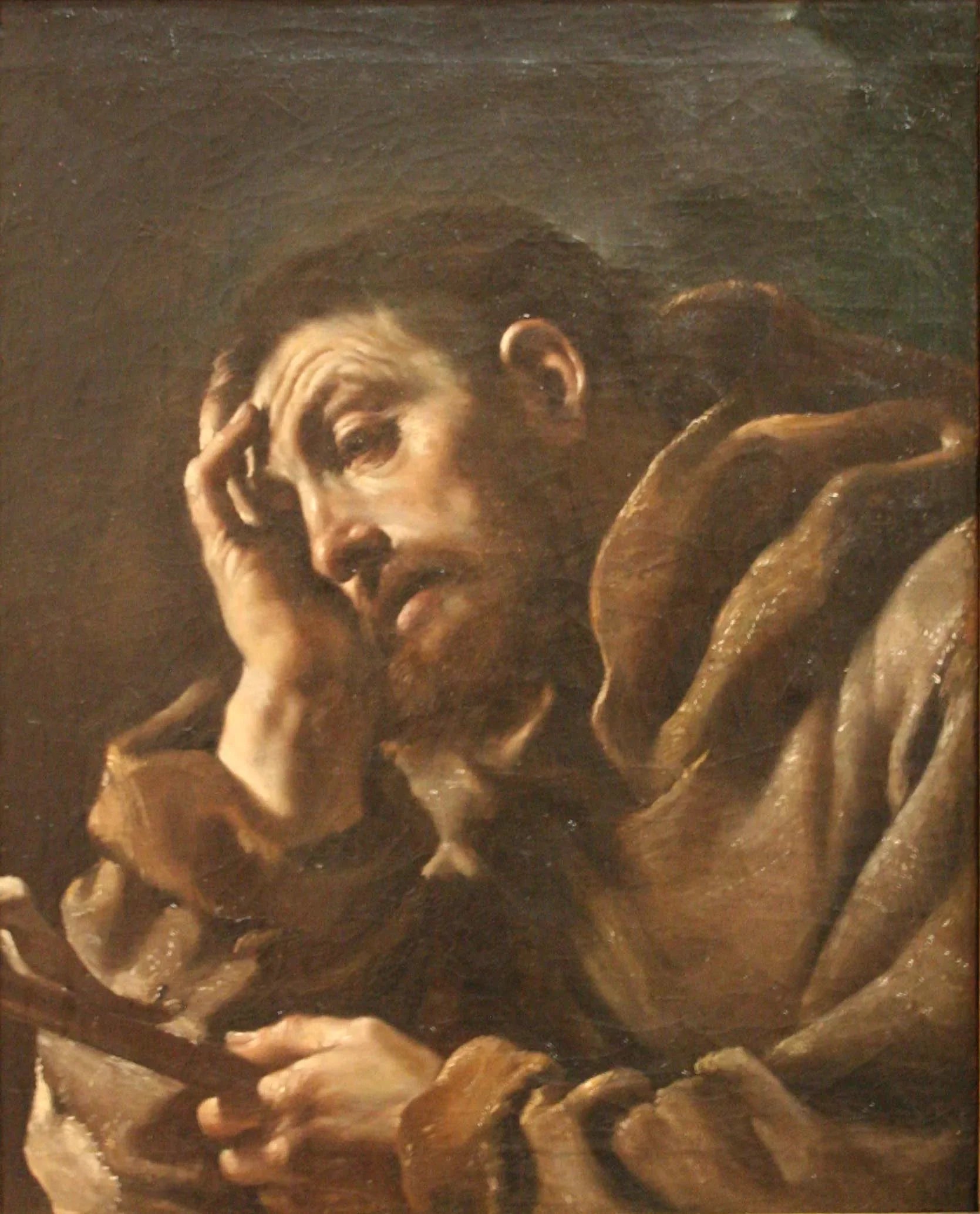 Saint François d'Assise en méditation - Guercino image 1 reproduction réalisée par Alpha Reproduction
