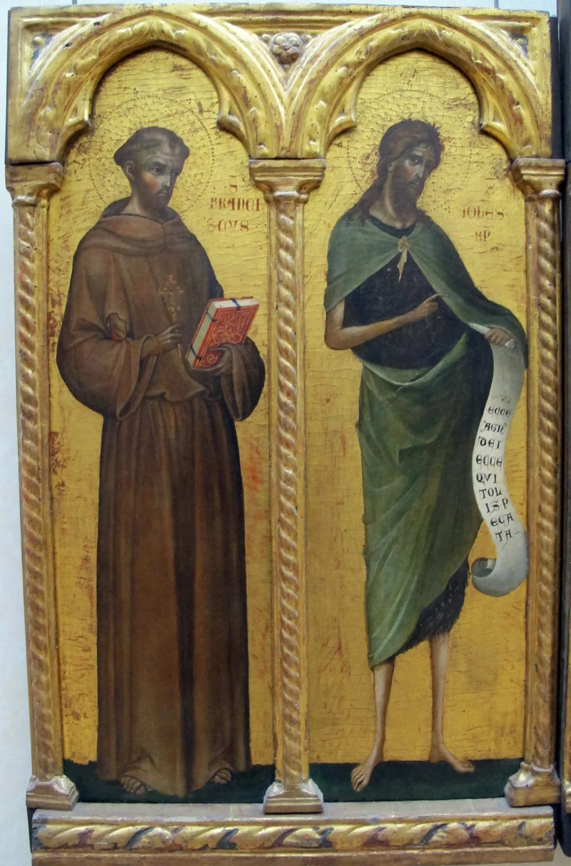 Franziskus von Assisi und Johannes der Täufer - Paolo Veneziano