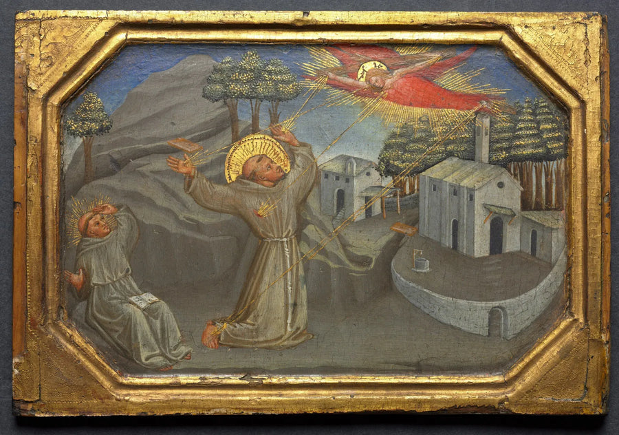 Franziskus von Assisi, der die Stigmata empfängt - Bicci di Lorenzo