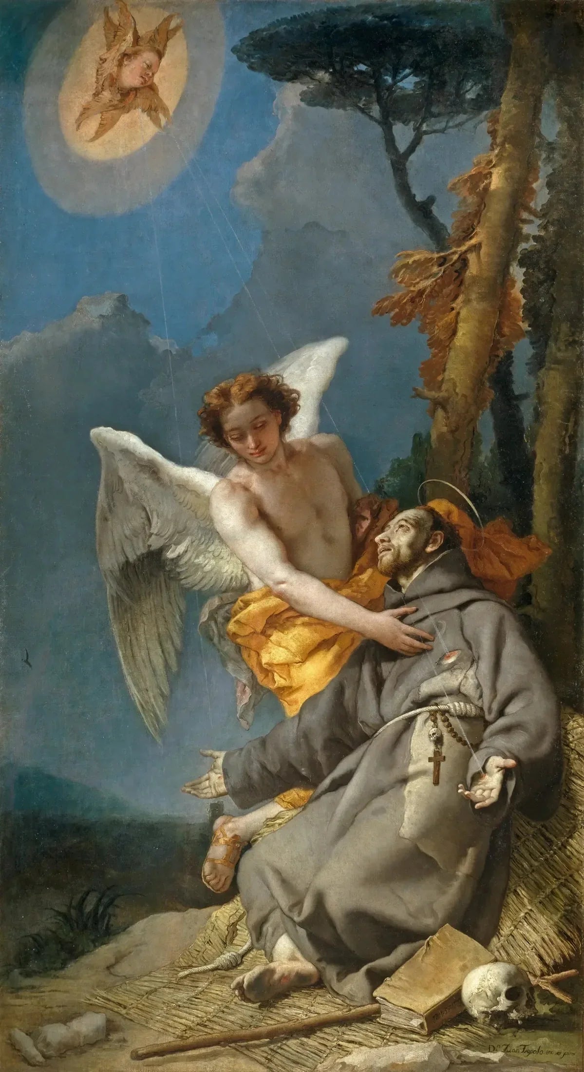 Saint François d'Assise recevant les stigmates - Giovanni Battista Tiepolo image 1 copie peinte à la main à l’huile