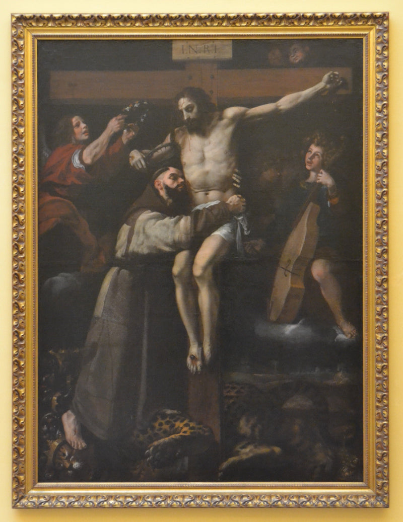 Franz von Assisi, der Christus am Kreuz umarmt - Francisco Ribalta