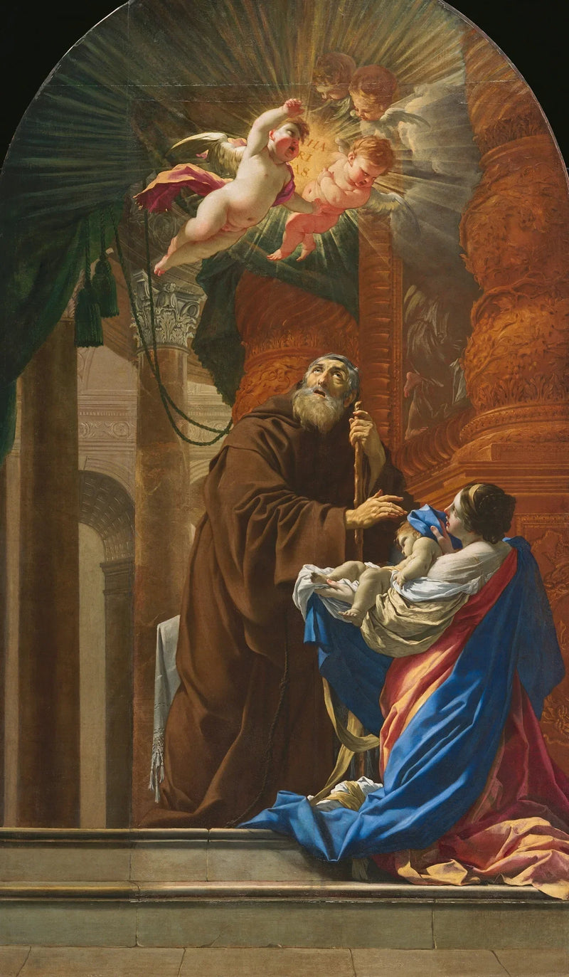 Sankt Franz von Paule erweckt den Sohn seiner Schwester wieder zum Leben - Simon Vouet