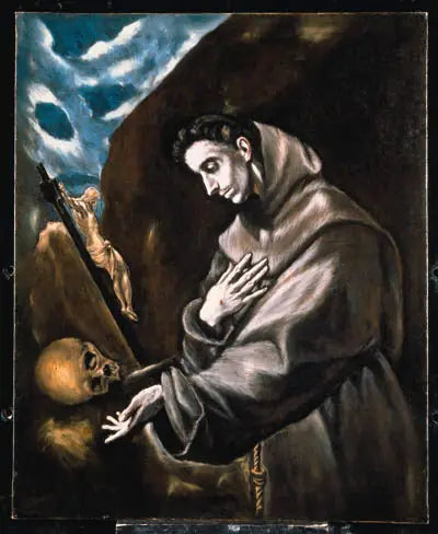 Saint François debout en méditation - El Greco image 1 reproduction d’œuvre d’art à l’huile