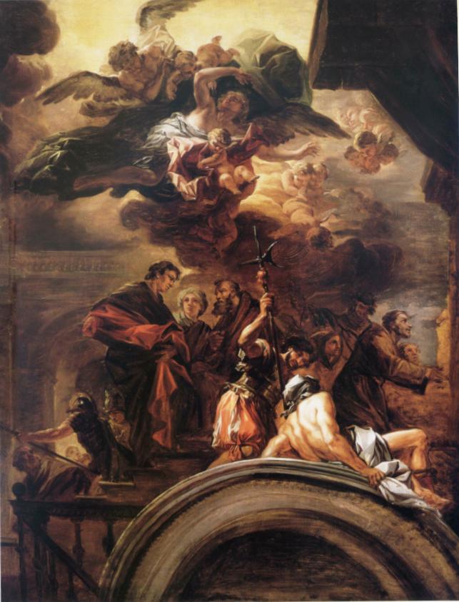Saint-François vor dem Papst. - Francesco Solimena