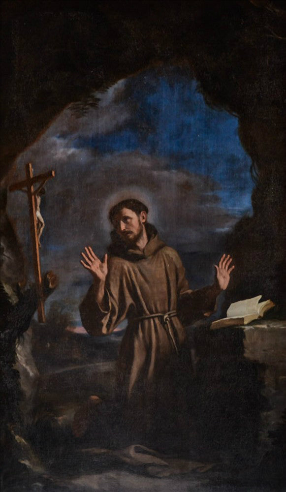 Heiliger Franziskus in Anbetung des Kreuzes - Guercino