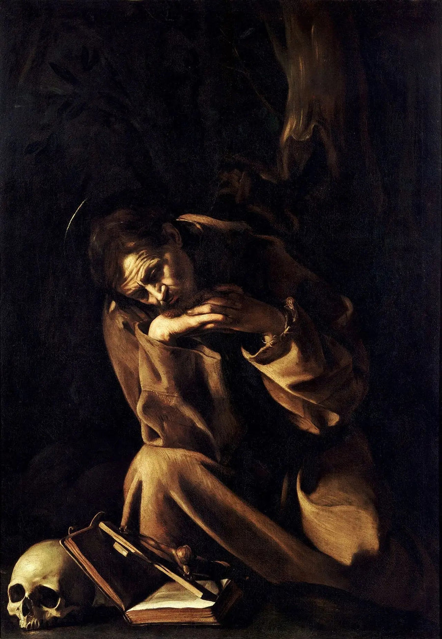 Der heilige Franziskus in Meditation am Kreuz - Caravaggio