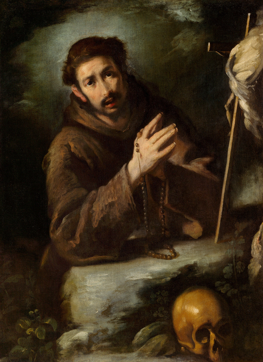 Saint François en prière - Bernardo Strozzi image 1 reproduction artisanale de tableau