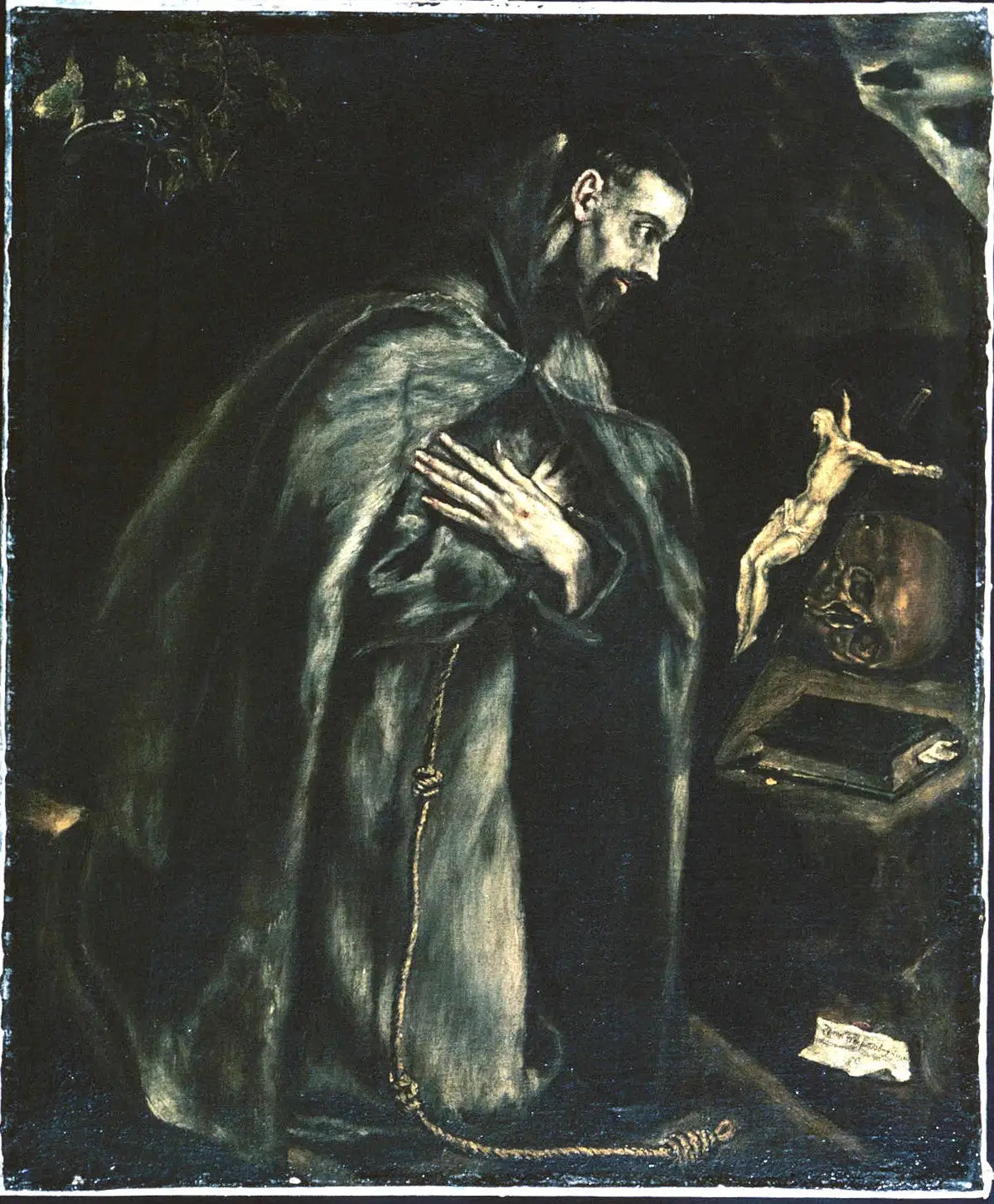 Saint François en prière - El Greco image 1 copie de tableau peinte à la main