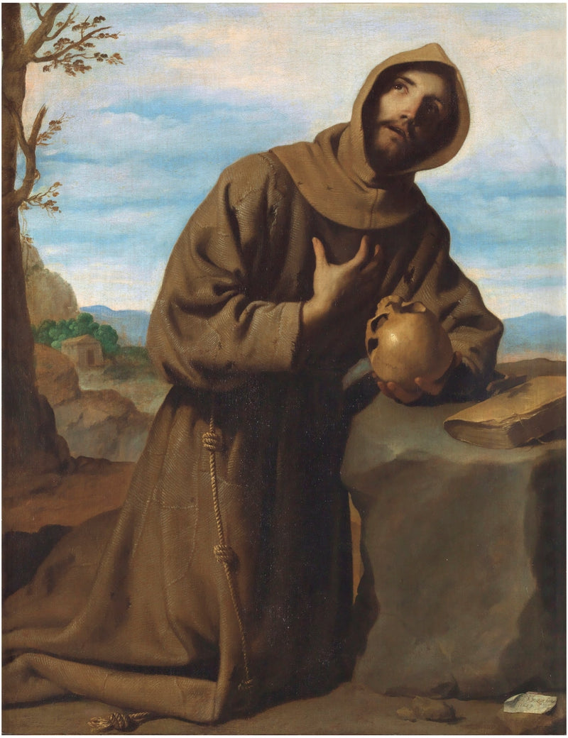 Sankt Franziskus im Gebet - Francisco de Zurbarán