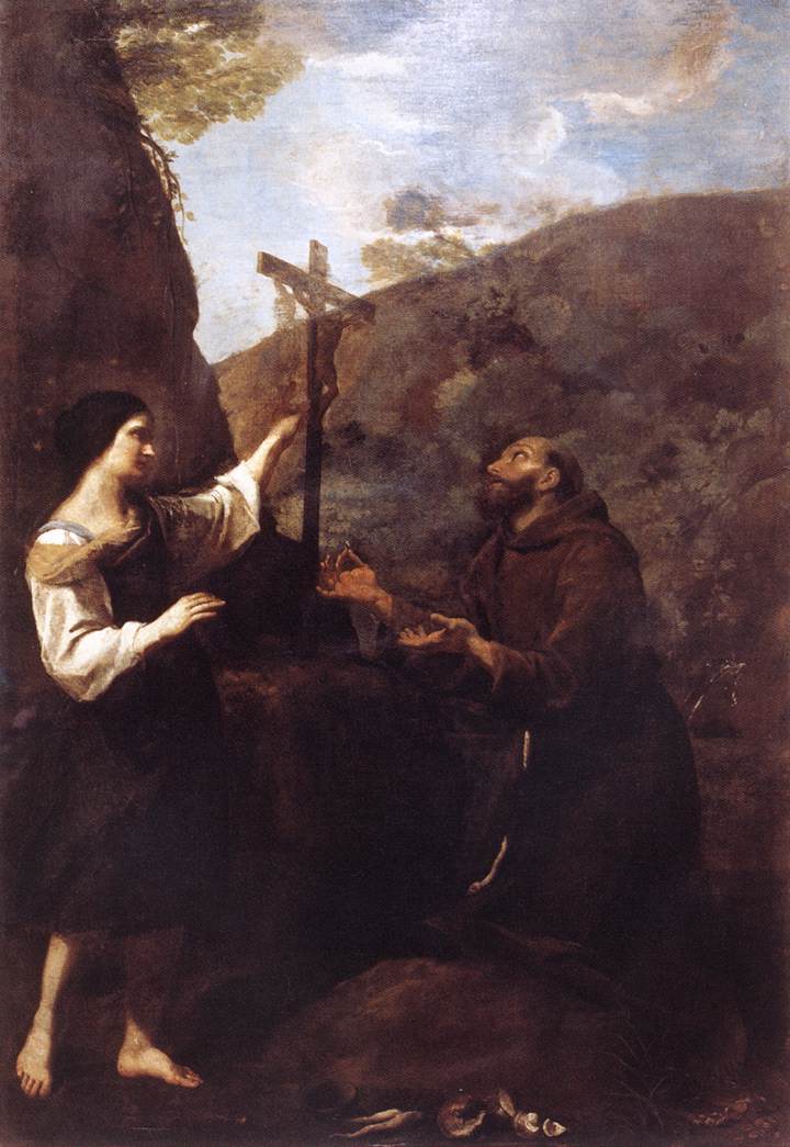 Heiliger Franziskus heiratet die Armut - Andrea Sacchi