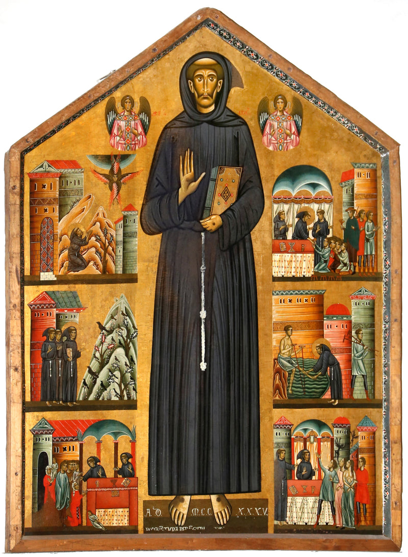 Heiliger Franziskus und sechs Szenen aus seinem Leben - Bonaventura Berlinghieri
