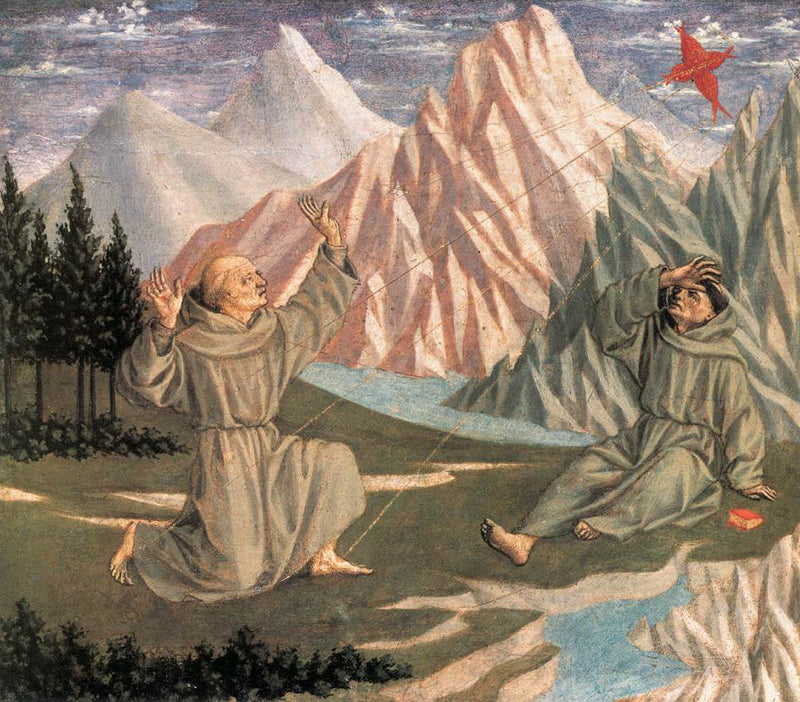 Sankt Franziskus empfängt die Stigmata - Domenico Veneziano