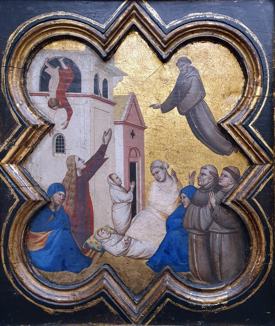 Saint François erweckt ein Kind wieder zum Leben - Taddeo Gaddi