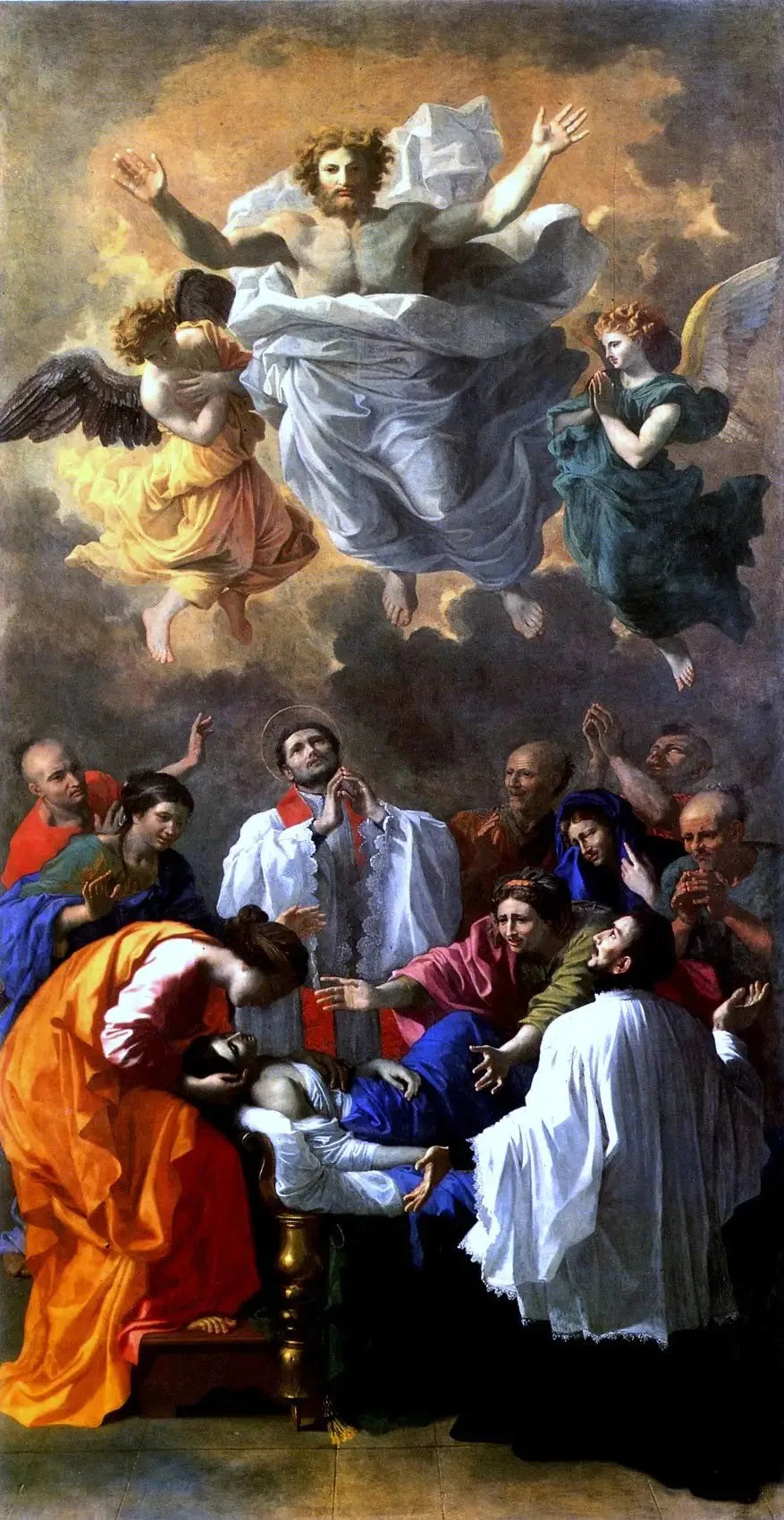 Saint François-Xavier, der das Leben der Tochter eines Bewohners von Cangoxima in Japan wiederherstellt - Nicolas Poussin