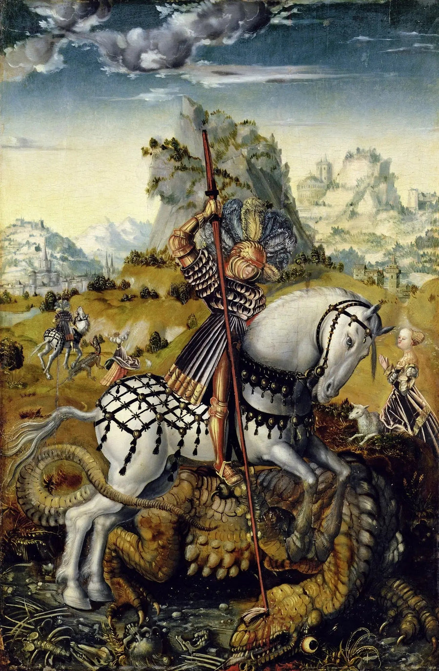 Heiliger Georg auf dem Pferd - Lucas Cranach der Ältere