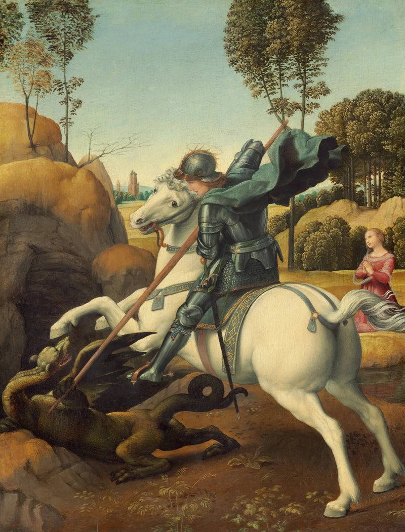 Sankt Georg und der Drache - Raphael Sanzio