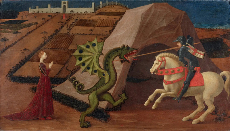 Sankt Georg besiegt den Drachen - Paolo Uccello