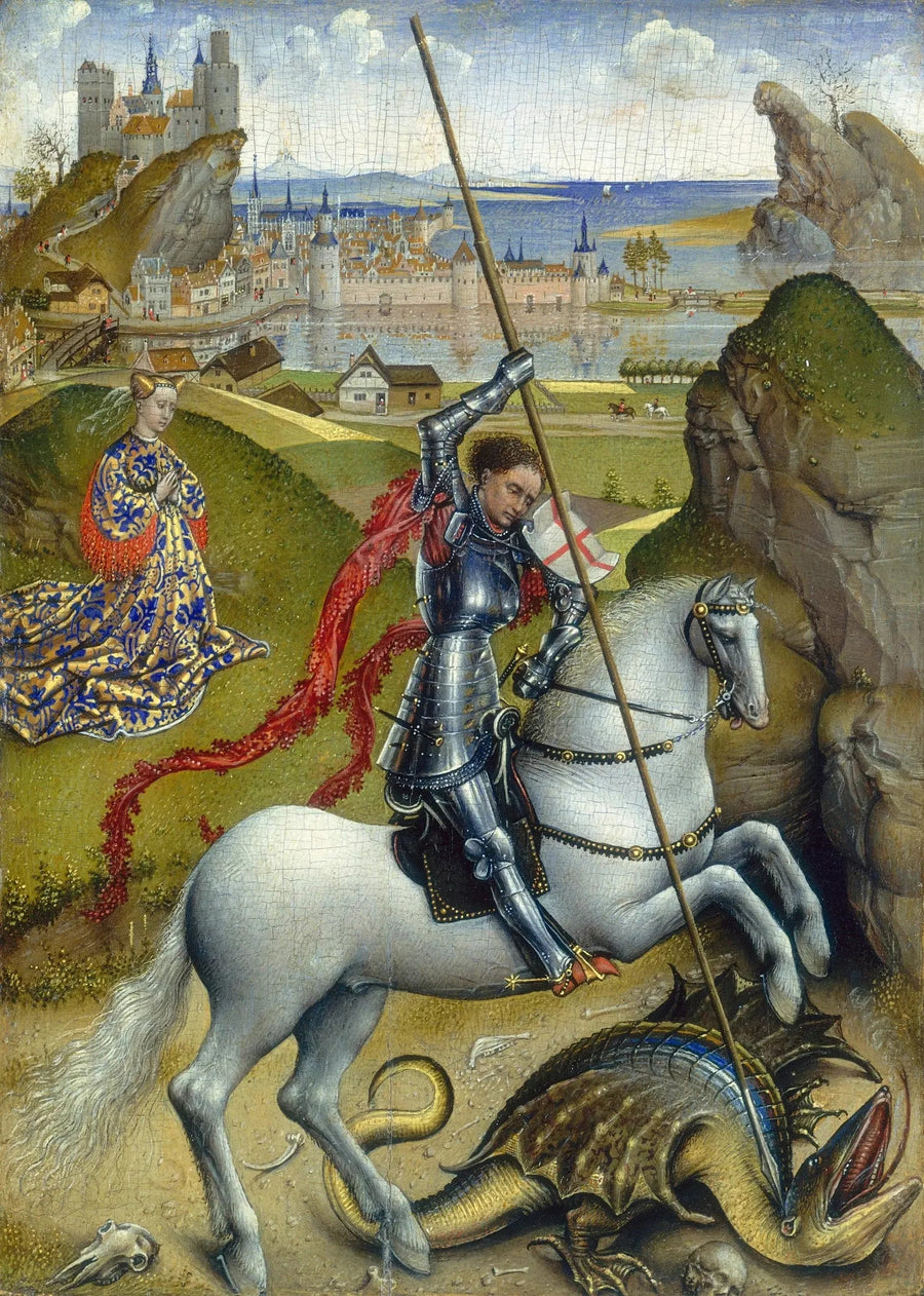 Sankt Georg besiegt den Drachen - Rogier van der Weyden