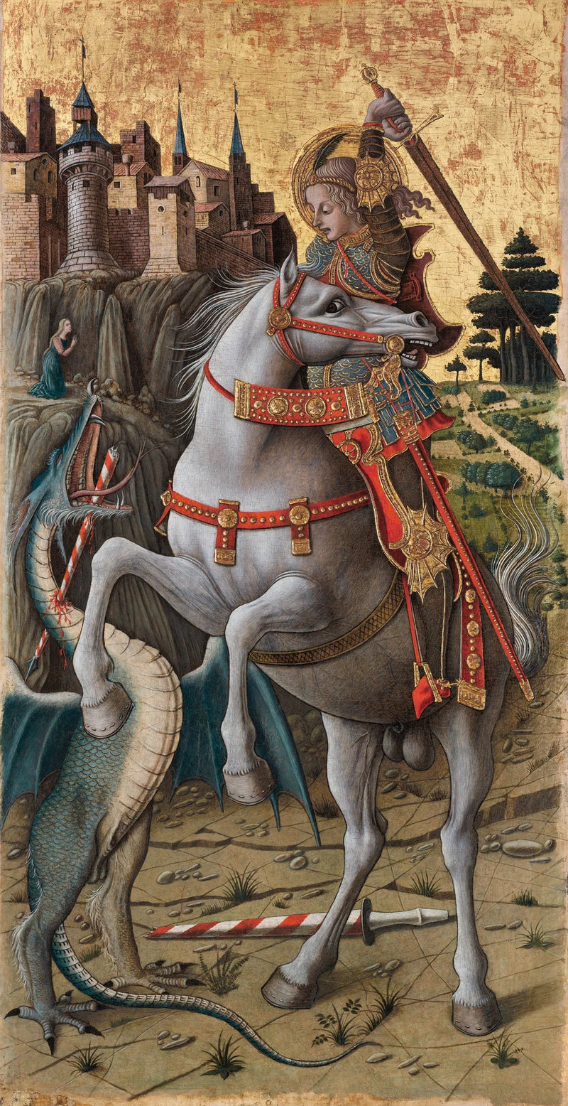 Der heilige Georg tötet den Drachen - Carlo Crivelli